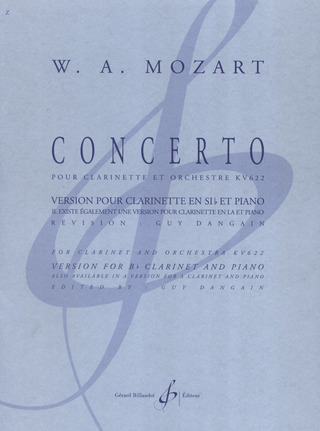 Wolfgang Amadeus Mozart: Konzert B-Dur Kv 622 - Klar Orch