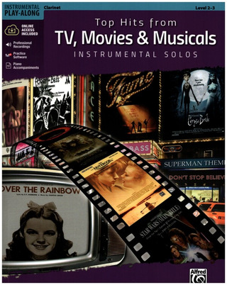 Alfred's Instrumental Play-Along: Top Hits From TV, Movies & Musicals - Clarinet (Book/CD)