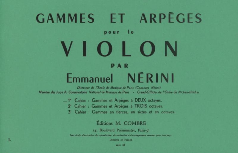Emmanuel Nerini - Gammes et arpèges 1