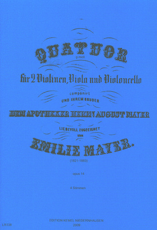 Emilie Mayer - Quartett g-moll op. 14