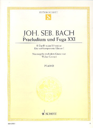 Johann Sebastian Bach - Das wohltemperierte Klavier I B-Dur BWV 866