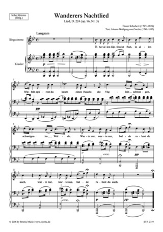 Franz Schubert - Wanderers Nachtlied