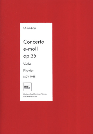 Oskar Rieding - Concertino E-Moll Op 35