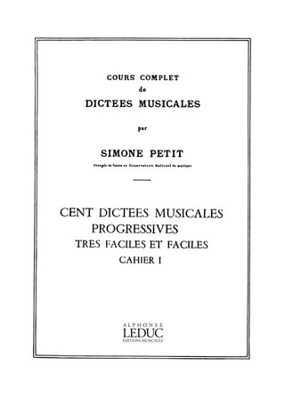 Cours Compl.Dictees Musicales Vol.1