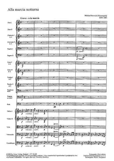 Modest Mussorgsky - Alla marcia notturna (1861)