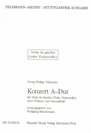 Georg Philipp Telemann: Konzert in A-Dur TWV 51:A5