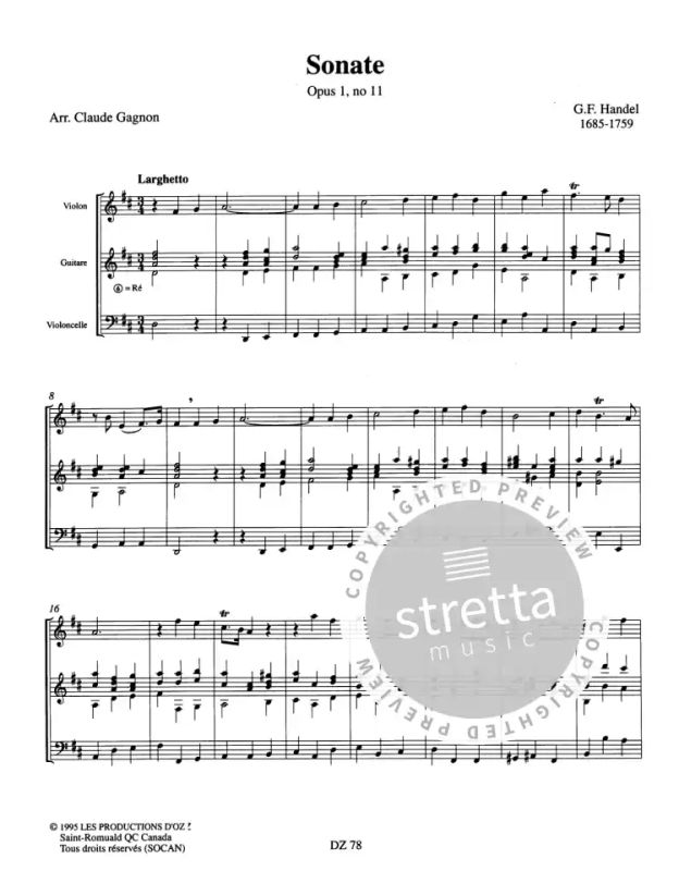 Georg Friedrich Händel - Sonate op. 1/11 (1)