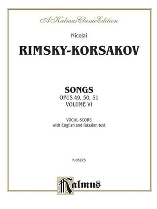 Nikolaj Rimski-Korsakov - Songs, Volume VI, Op. 49, 50, 51