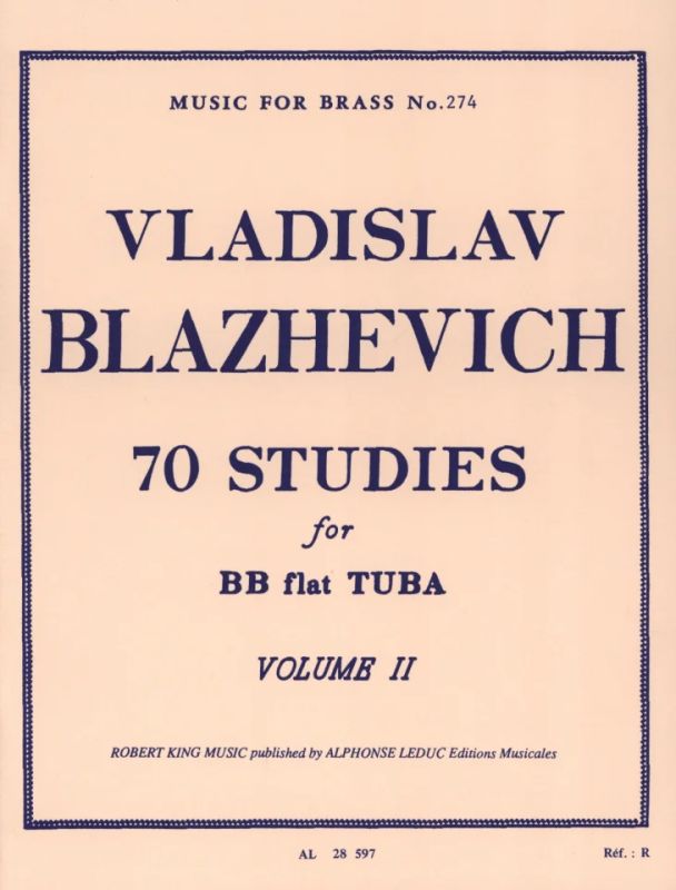 Vladislav Blazhevich - 70 Studies for Bb Flat Tuba BC Vol. 2
