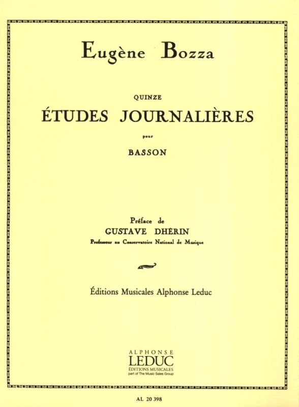 Eugène Bozza - 15 Etudes Journalières