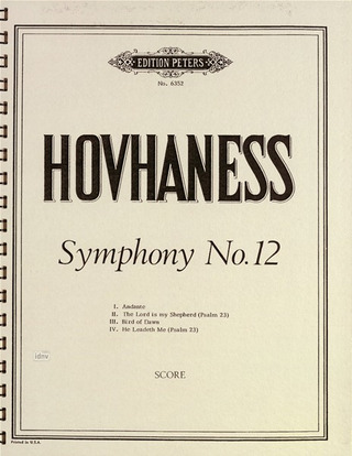 Alan Hovhaness - Sinfonie Nr. 12 op. 188