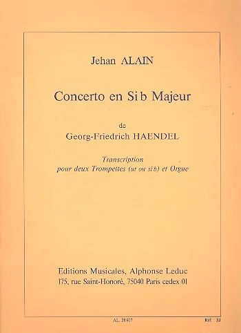 Georg Friedrich Händel - Concerto Op.4, No.2 in B flat major