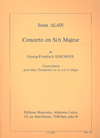 Georg Friedrich Händel - Concerto Op.4, No.2 in B flat major