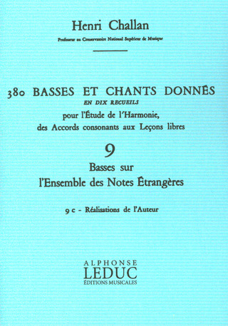 Henri Challan - 380 Basses et Chants Donnés Vol. 9C