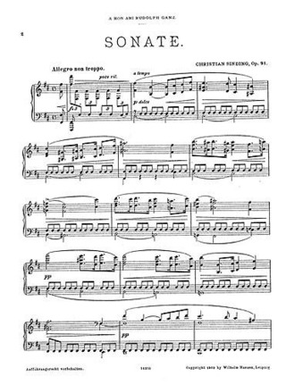 Christian Sinding - Piano Sonata In B Minor Op.91