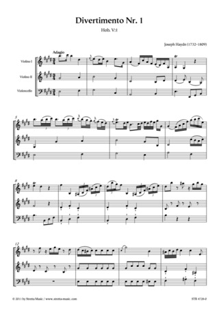 Joseph Haydn: Divertimento Nr. 1
