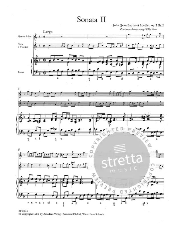 Jean-Baptiste Loeillet: Triosonate F-Dur op. 2/2 (1)