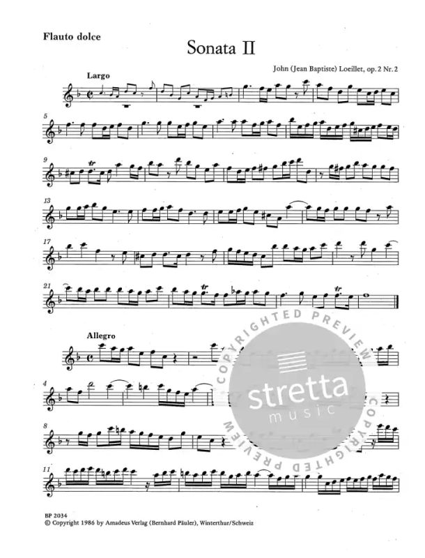 Jean-Baptiste Loeillet: Triosonate F-Dur op. 2/2 (4)