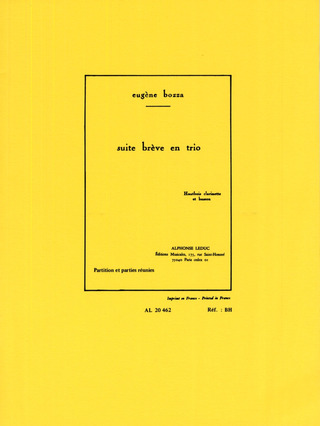 Eugène Bozza - Suite brève en trio