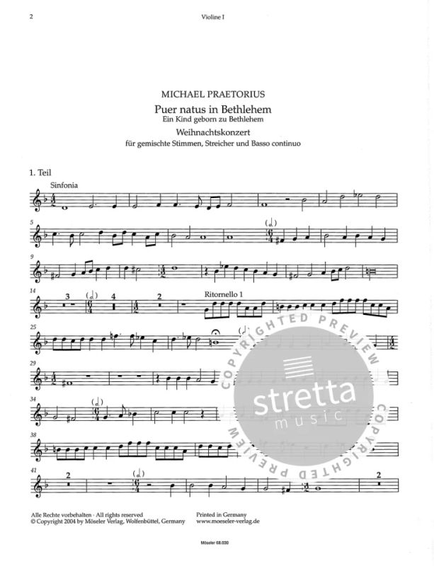 Musique pour l'Avent et Noël Praetorius Puer natus in Bethlehem 