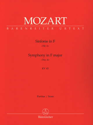 Wolfgang Amadeus Mozart - Symphony No. 6 in F major K. 43
