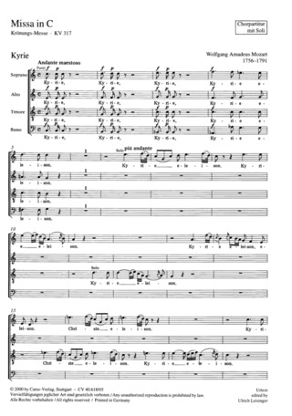 Wolfgang Amadeus Mozart - Mass in C KV 317
