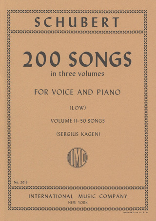 Franz Schubert - Lieder Scelti Vol.2(50 Lieder)(Ted-Ingl)(Kagen)