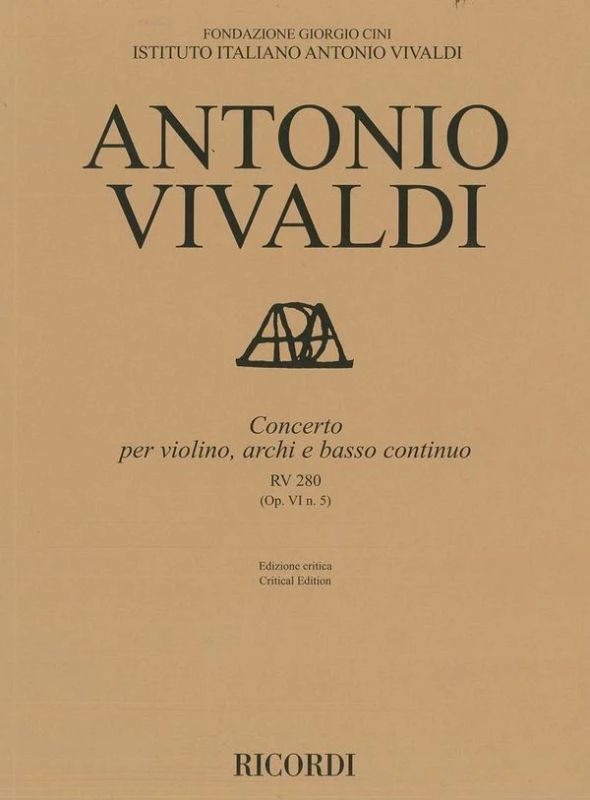 Antonio Vivaldi - Concerto per violino, archi e bc, RV 280 Op. VI/5