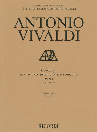 Antonio Vivaldi: Concerto per violino, archi e bc, RV 280 Op. VI/5