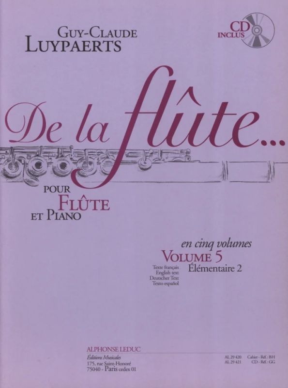 Guy-Claude Luypaerts - De la flûte 5