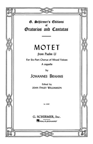 Johannes Brahms - Motet, Op. 29, No. 2 (from Psalm 51)