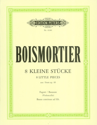 Joseph Bodin de Boismortier: 8 kleine Stücke op. 40 Anh.