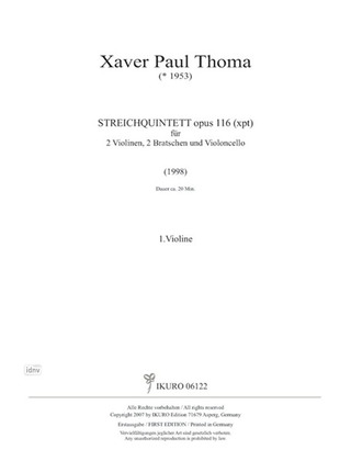 Xaver Paul Thoma - Streichquintett op. 116 (xpt) (1998)