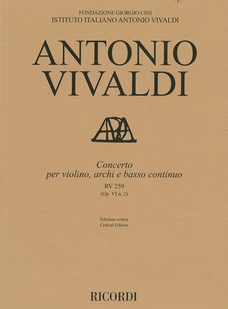 Antonio Vivaldi: Concerto per violino, archi e bc, RV 259 Op. VI/2