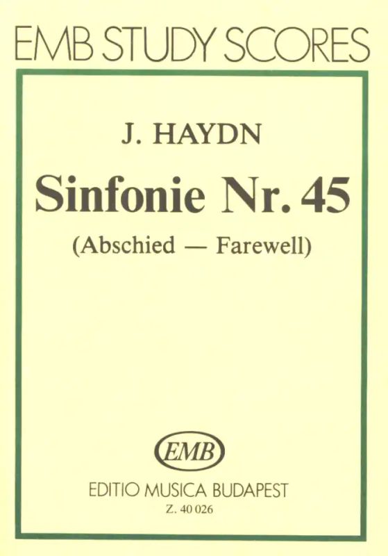 Joseph Haydn - Sinfonie Nr. 45 (fis-Moll) Abschied