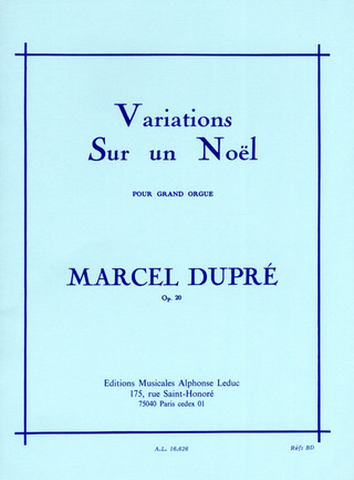 Marcel Dupré: Variations Sur un Noel op.20