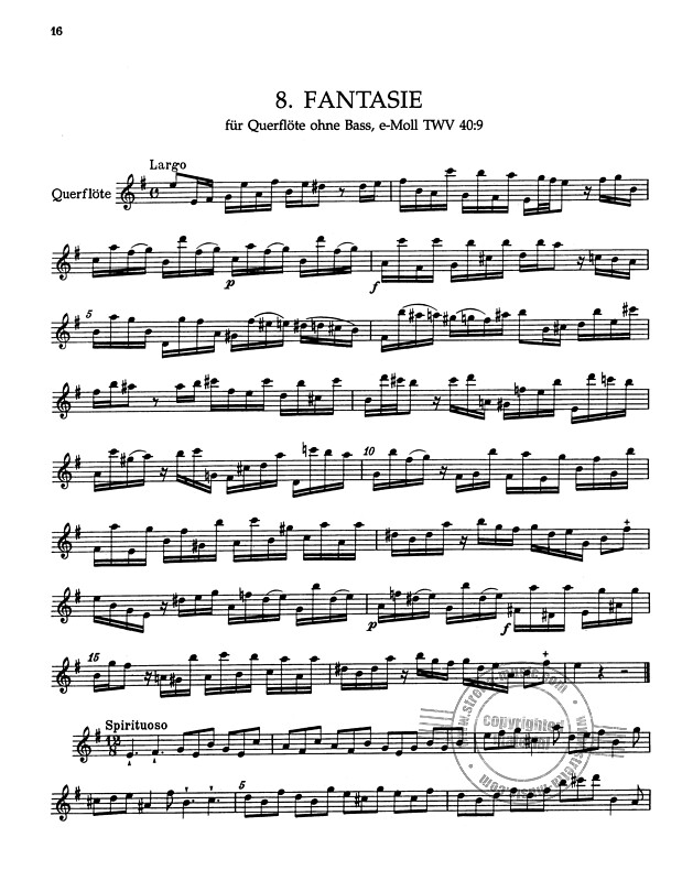 Georg Philipp Telemann - Twelve Fantasias for Flute without Bass TWV 40:2–13