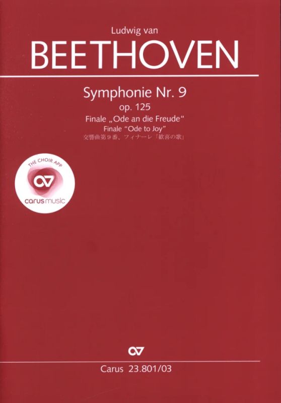 Ode à la Joie Beethoven 125 chorale Symphonie n° 9 en ré mineur op 