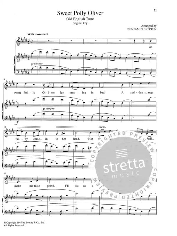 Benjamin Britten - Complete Folksong Arrangements – High voice