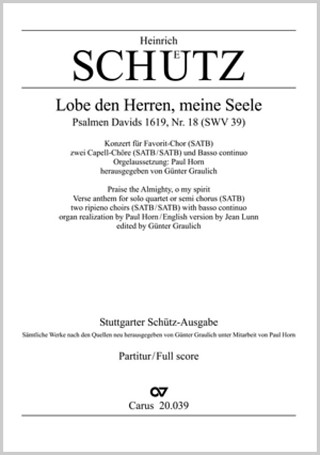 H. Schütz - Lobe den Herren, meine Seele dorisch SWV 39 (op. 2, 18) (1619)