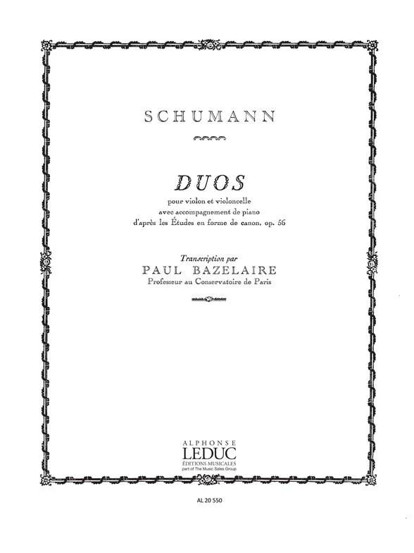 Robert Schumann - Duos