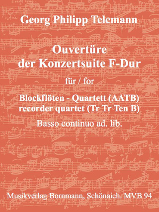 Georg Philipp Telemann: Ouvertüre der Konzertsuite F-Dur