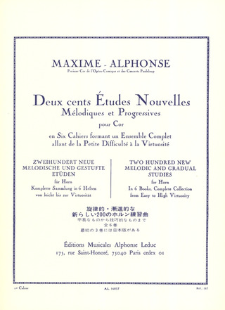 Maxime Alphonse: 200 Études Nouvelles 1