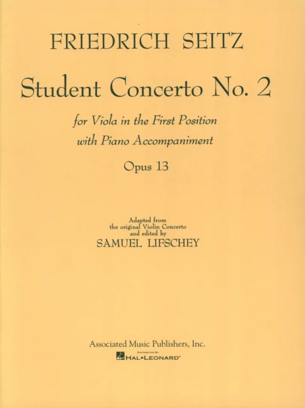 Friedrich Seitz - Student Concerto No. 2 Opus 13