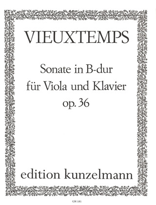 Henri Vieuxtemps - Sonate für Viola B-Dur op. 36