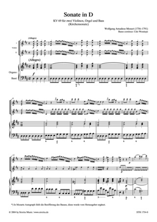 Wolfgang Amadeus Mozart: Kirchensonate D-Dur