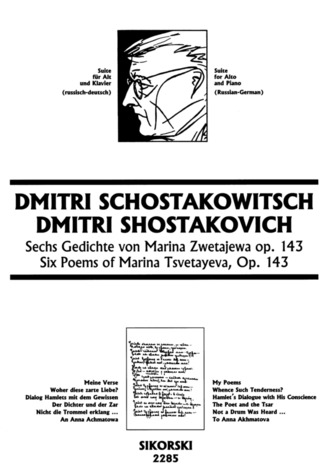 Dmitri Schostakowitsch - 6 Gedichte von Marina Zwetajewa Suite für Alt und Klavier op. 143