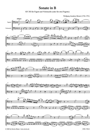Wolfgang Amadeus Mozart - Sonate in B