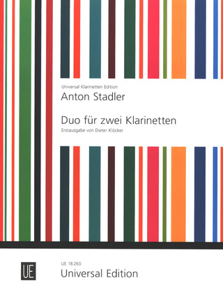 Anton Stadler - Duo für 2 Klarinetten