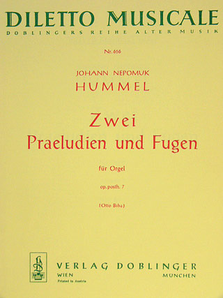 Johann Nepomuk Hummel - 2 Präludien und Fugen op. posth. 7